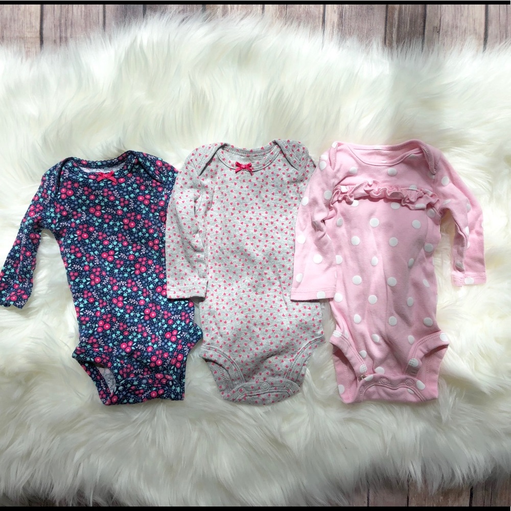 3 long sleeve onesies